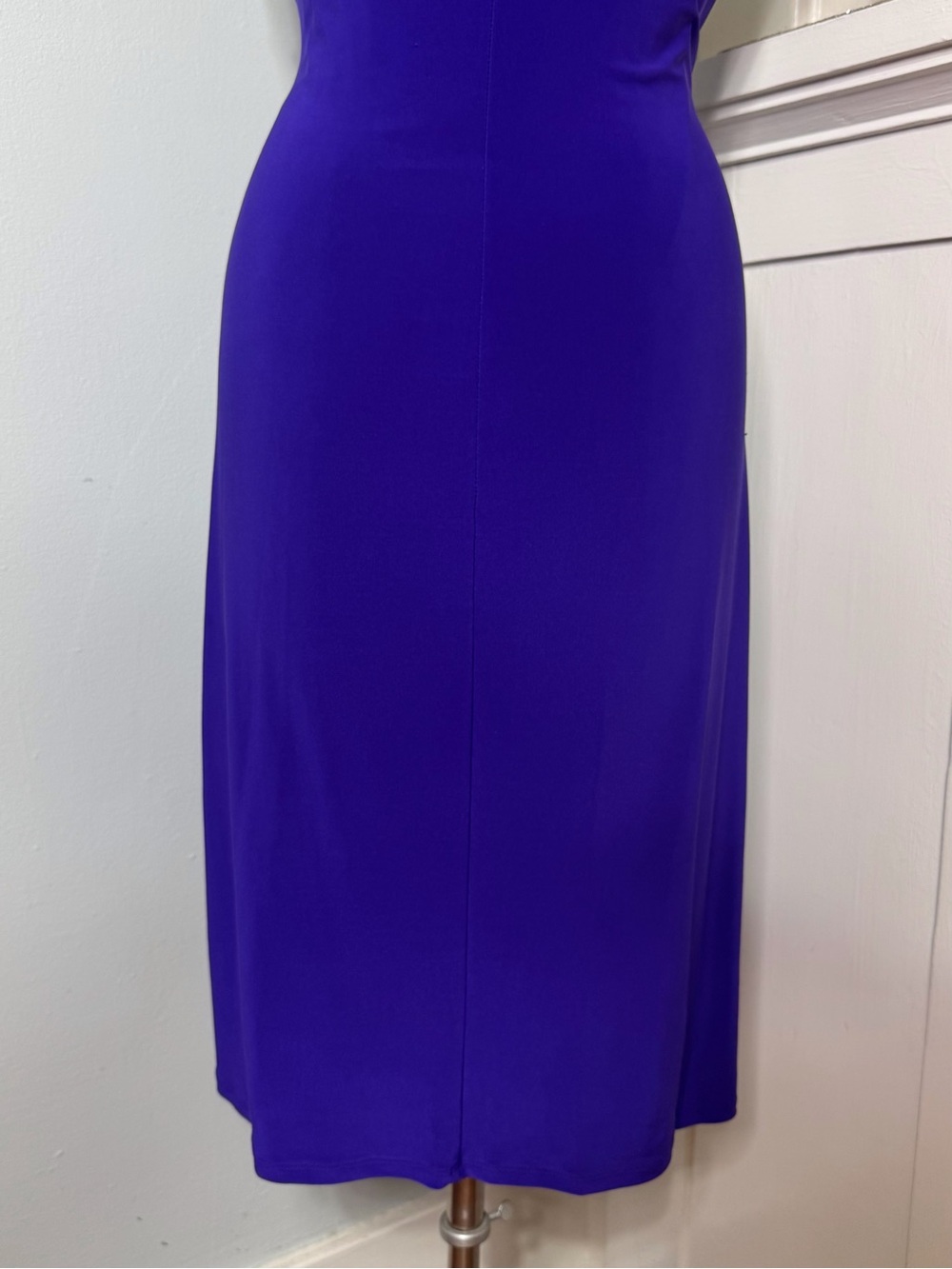 Ralph Lauren Purple Jersey Ruched Sheath Dress 12 - Picture 8 of 10